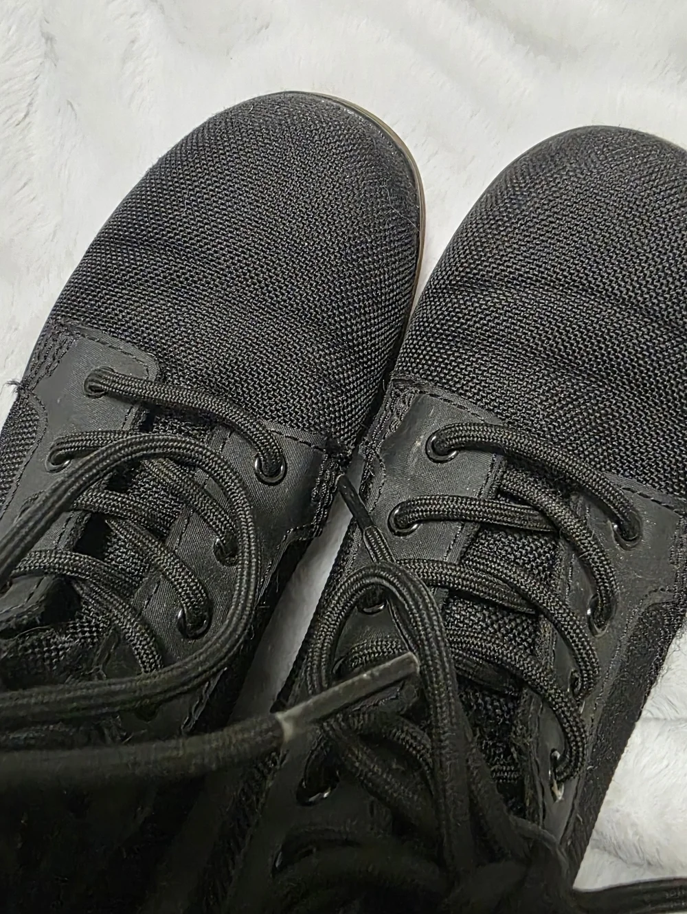 Dr Martens big kid size 2 black canvas Combs Junior lace up combat boots Unisex